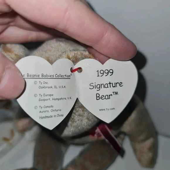 2 Ty Beanie Babies Signature Bears 1999 2004 Stuffed Animals Plush - Picture 2 of 3